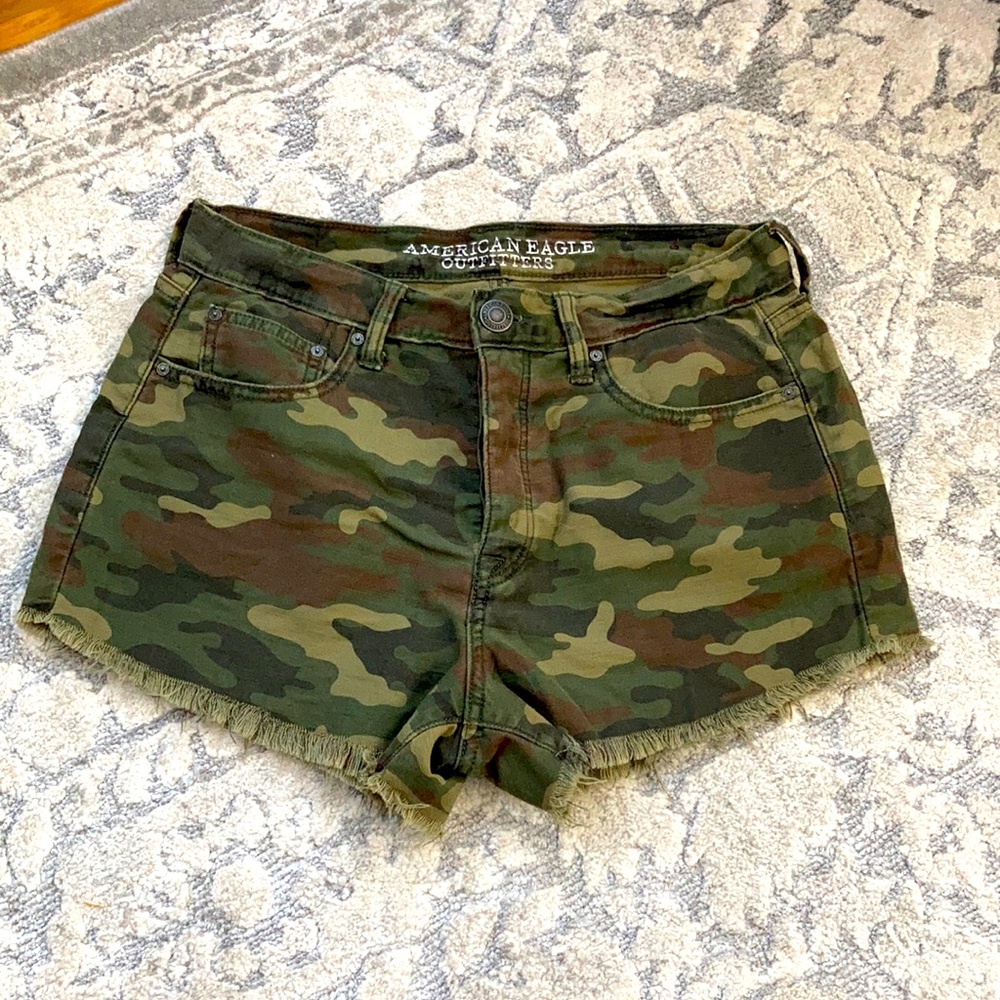 Camouflage Hi- Rise Festival Shorts